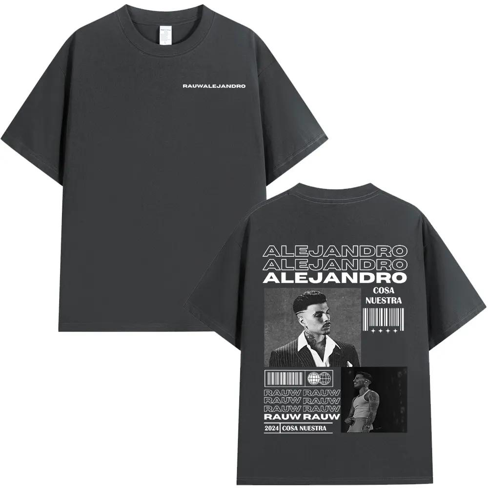 Singer Rauw Alejandro Cosa Nuestra Tshirt Unisexs Women Vintage Fashion Short Sleeve T Shirt 100 Cotton Casual Oversized TShirts