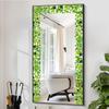 Fresh Green Vine Leaf Butterfly Self Adhesive Border Wall Sticker Bathroom Glass Mirror Frame Decor