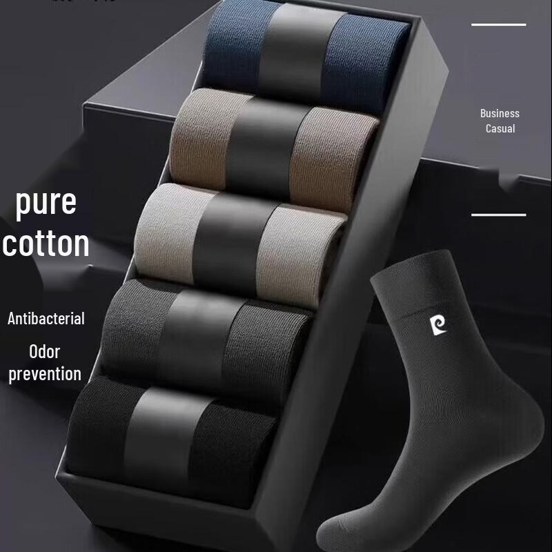 Pierre Cardin Men's 100% Cotton Crew Socks (6-Pack)