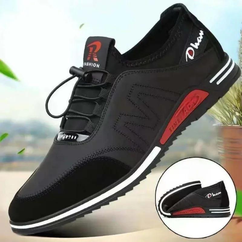 Men's Casual Shoes Soft Soled Sneakers Business Leather Shoes New Men Fashion Lightweight Flats Comfortable Non Slip Sports Shoe