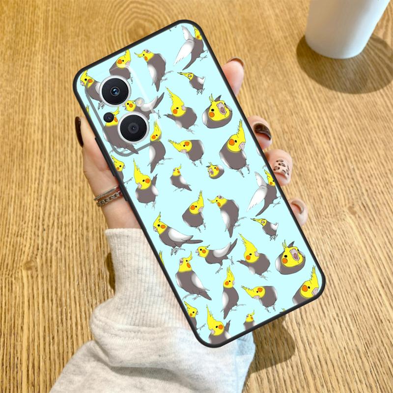 Cartoon Cockatiel Collage Funda For OPPO Reno 14 F 10 11 12 13 Pro 13F 12F 11F 7 8 Lite OPPO Find X6 X5 X8 X9 Pro Case