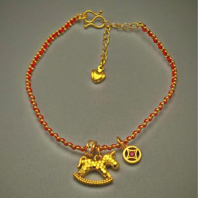 Year of the Horse Elegant Bracelet - Chinese Style with Exquisite Design for Women's High-End Fashion.