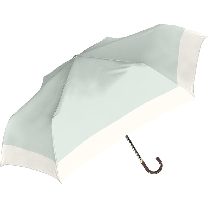 

Nakatani Natural Basic Women s folding umbrella Dull bicolor mint green [724-057] Hand open Rib size: 55cm