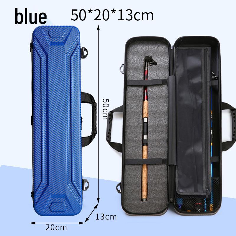Compact ABS Hard Shell Fishing Rod Bag - Lightweight & Portable for Ice, Sea, Stream, and Raft Fishing