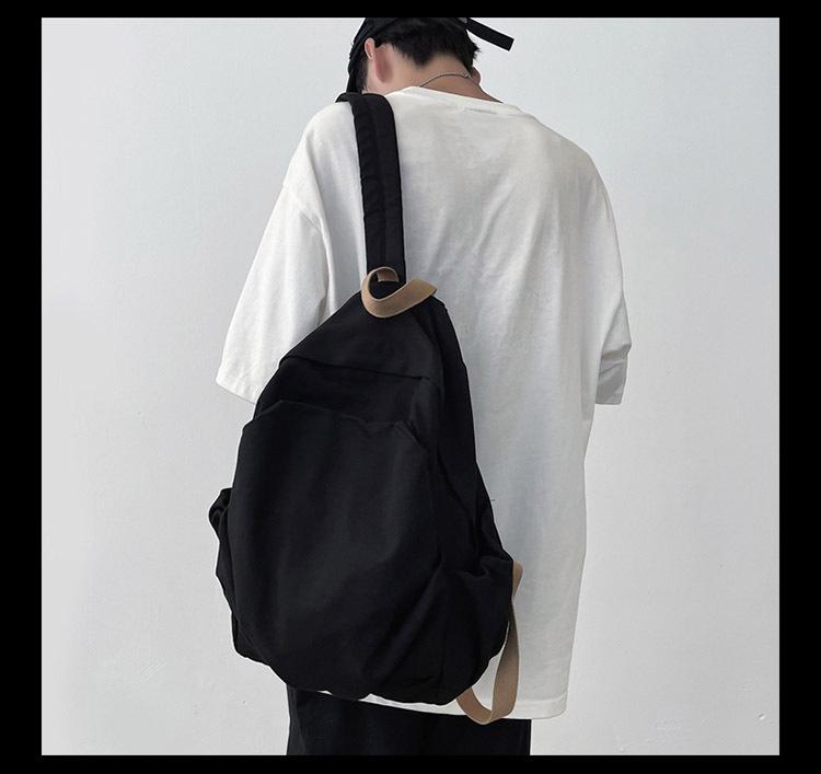 Retro Forest Canvas Backpack for Girls - Japanese Harajuku Style, Simple & Versatile for High School Students