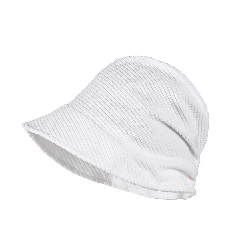 Autumn and winter new fashion knitted basin hat, solid color versatile bucket hat women's versatile bucket hat