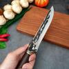 High-Carbon Steel Forged Butcher Boning Knife Kitchen Meat Cleaver Handmade Fishing Knives with Wood Handle