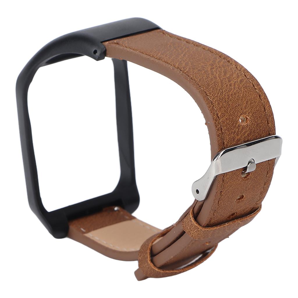 Smartwatch Band Strap Retro Leather Wrist Watchband for TOMTOM Runner3 AdventurerBrown