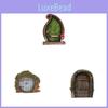 Rustic Farmhouse Fairy Door Decor With Wooden Craft Figurine For Home Living Room Accent