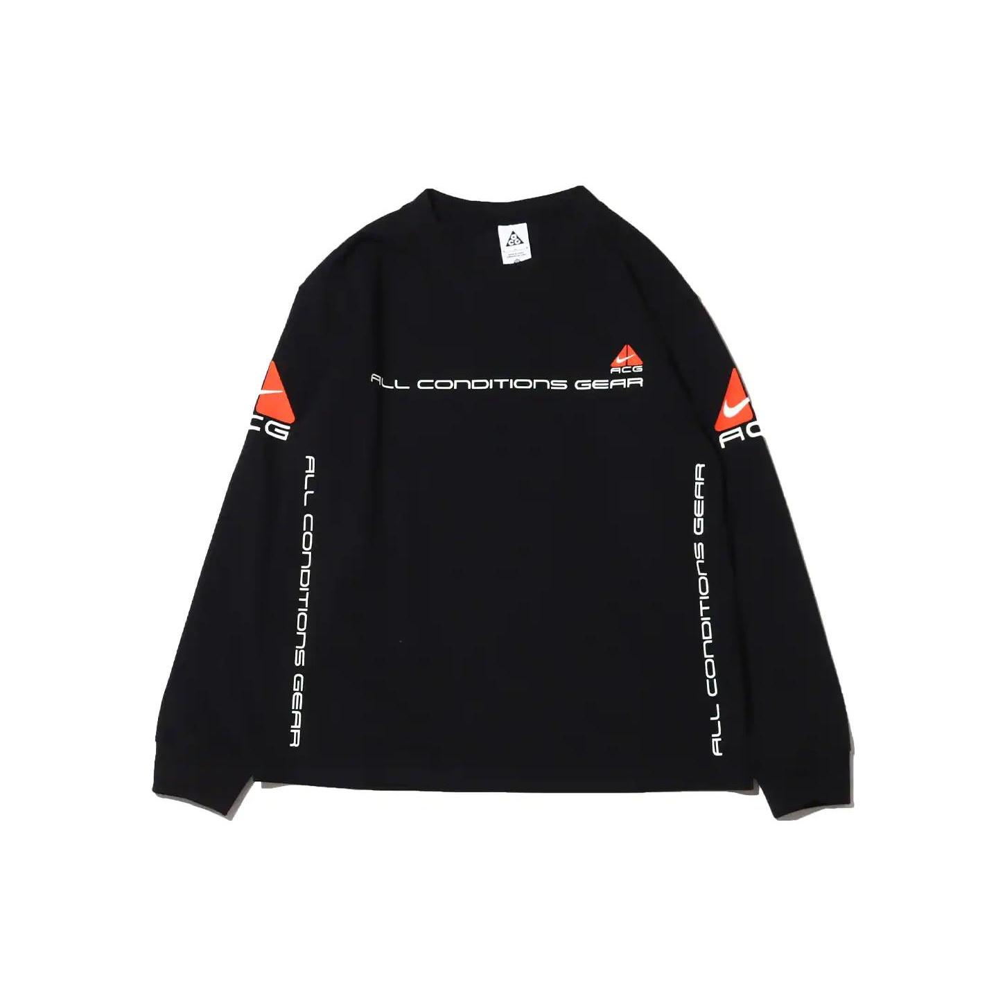 Nike ACG printed long sleeves top  Black  Men s DV9639-010 S