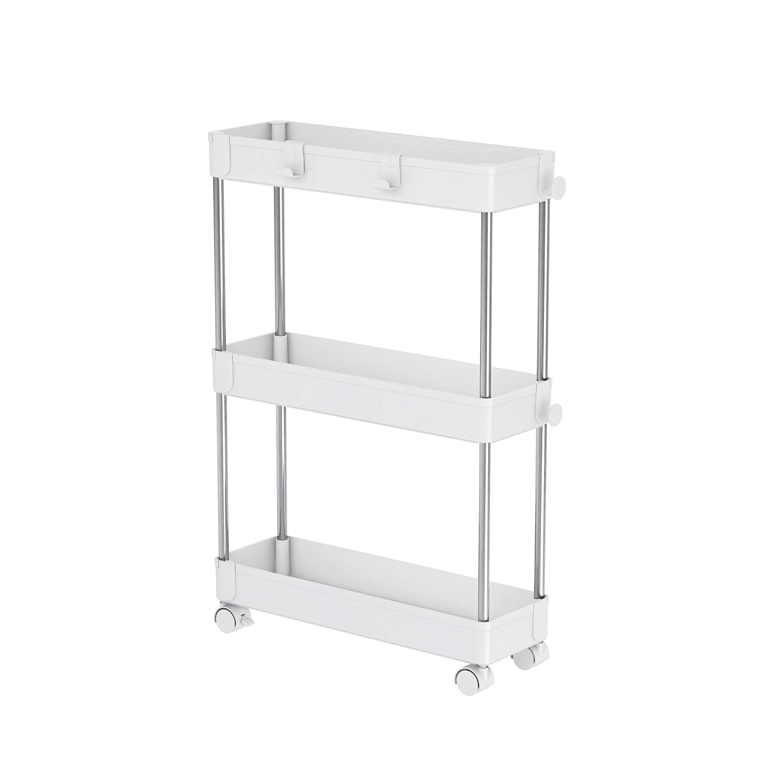

Pearl Metal Storage Cart/Wagon, Slim, 3 Tiers, White, Replus N-7946