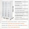 Media Storage Cabinet 9 Layers Adjustable DVD Shelves Holds 756 CDs White