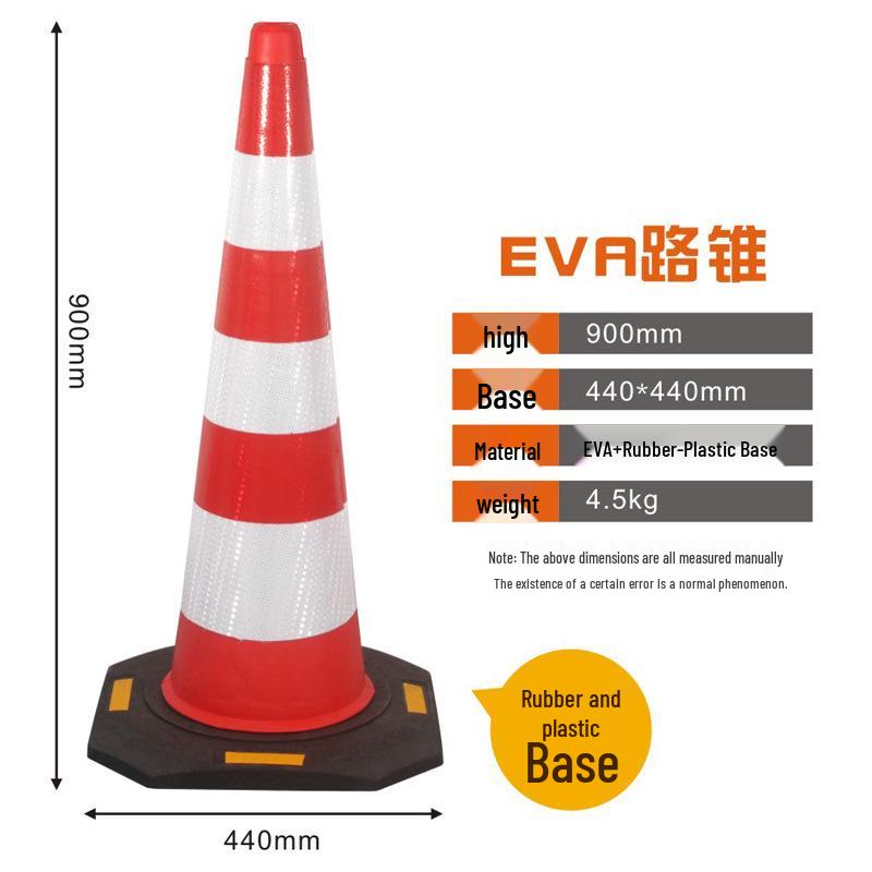 Reflective 70cm Rubber Traffic Cone - Road Safety Construction Warning Bollard