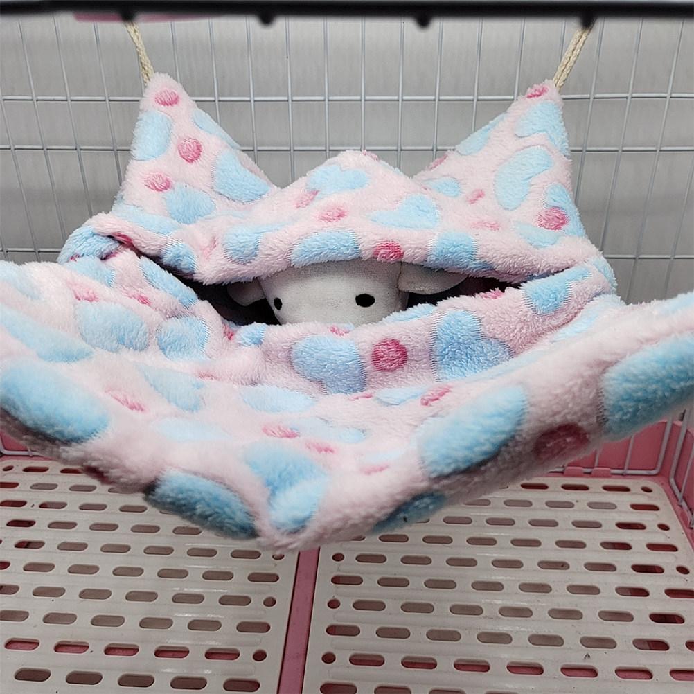 Small Pet Sleeping Bag Comfortable Hamster Hammock Hanging Bed Easy Install Washable Warm Nest for Guinea Pig Chinchilla Ferret