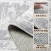 Modern Geometric Area Rug Living Room Bedroom Non-Slip Washable Soft Faux Wool Carpet Square