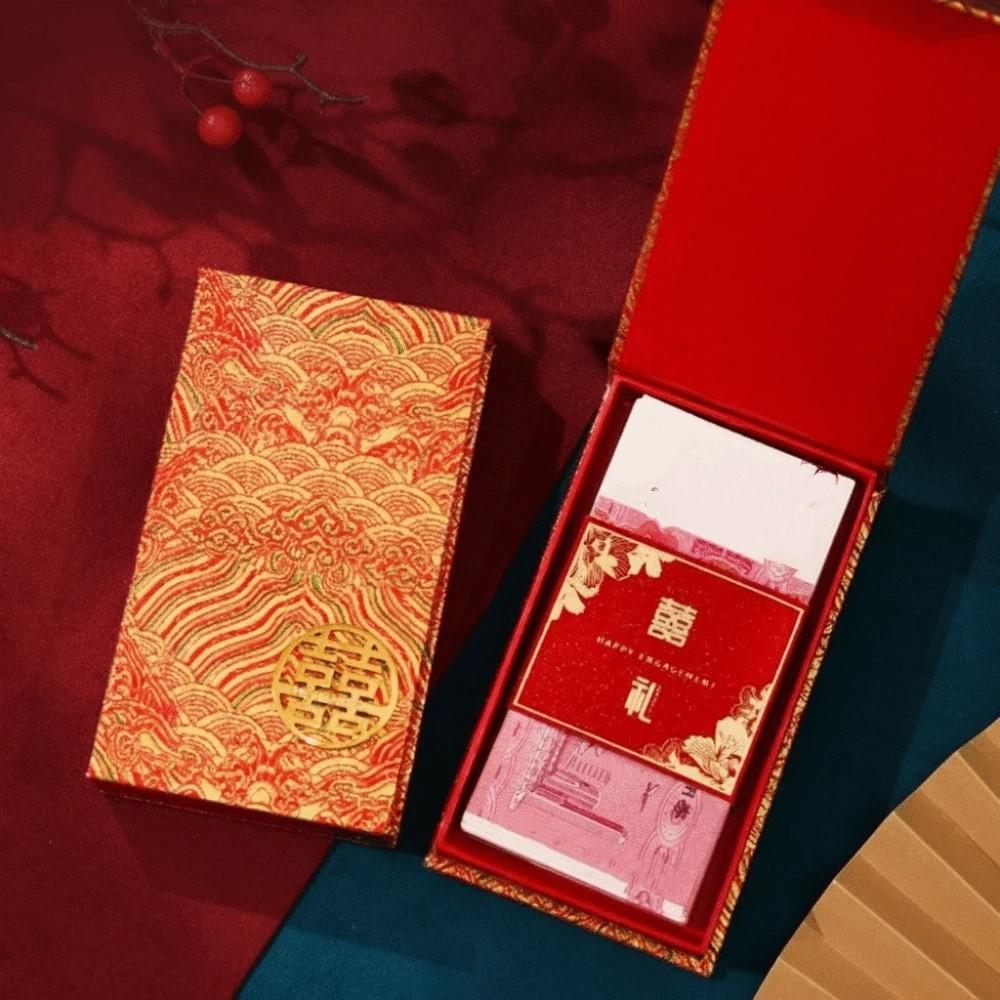 Big Capacity Wedding Red Envelope Traditional Lucky Money Bag Red Pocket Box Chinese New Year