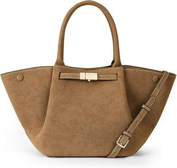 Geantă Tote Tip Gogoașă pentru Femei din Piele Naturală cu Design cu Cataramă - Geantă de Mână/Geantă de Umăr cu Capacitate Mare