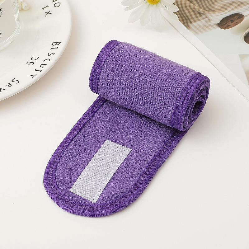 

Soft AdjustableFace Washing Headband For Makeup SPA Soft Adjustable Cleaning Hair Band Comfortable For Facial Cleansing Home Use фиолетовый