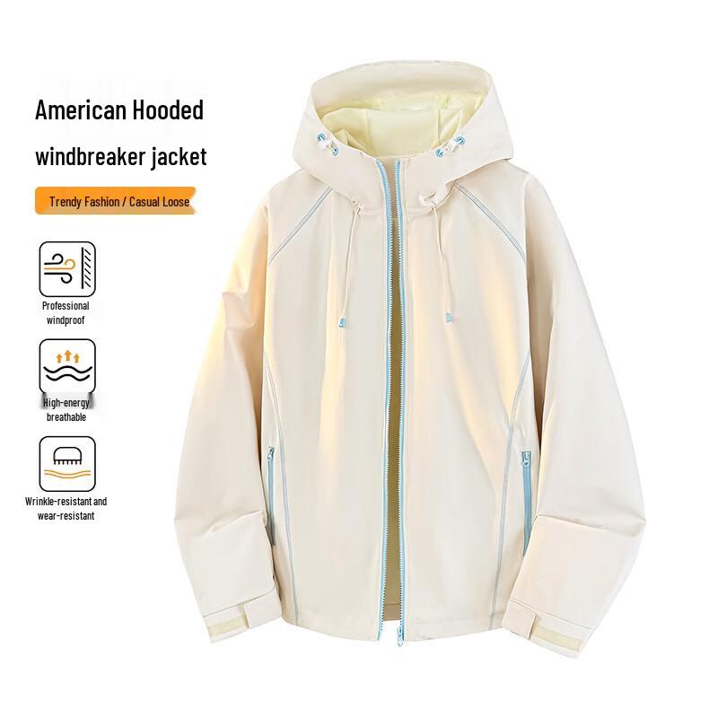

MEDE Men s Casual Hooded Windbreaker Jacket XL