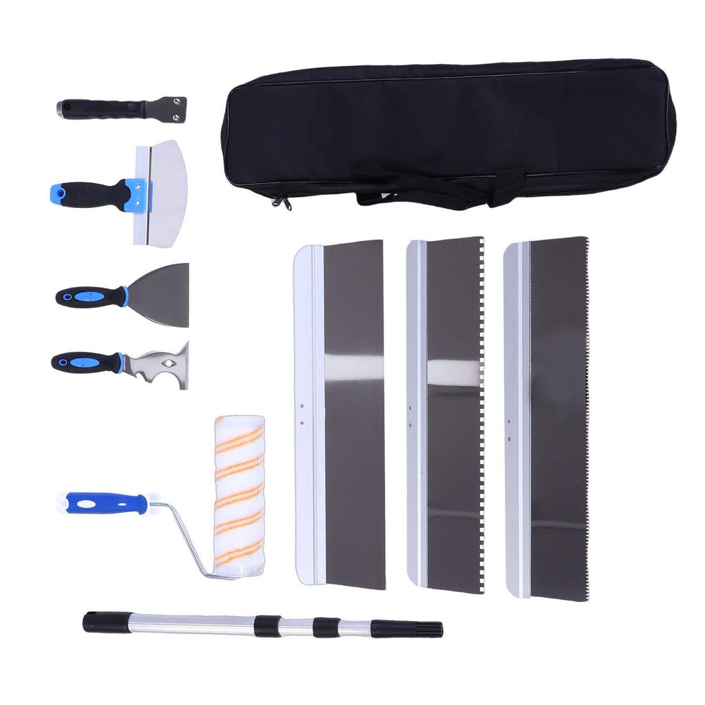 Self Leveling Cement Tool Kit Floor Paint Scraper Trowel Roller Extension Pole Set for Flooring Construction