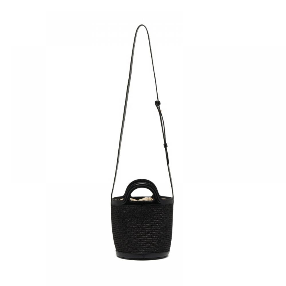 Marni Scmp0056q1 P3860 00n99 Tropicalia Raffia Bucket Small Tote