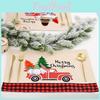 Decorative Christmas Table Pad Showcasing Adorable Forest Elderly Car Pattern For Festive Meals