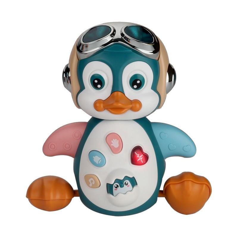 Jouets musicaux pour bébé, jouet rampant pour bébé avec sons lumineux, pingouin interactif, apprentissage éducatif précoce, jouet pour bébé en mouvement, enfants de 1 à 3 ans
