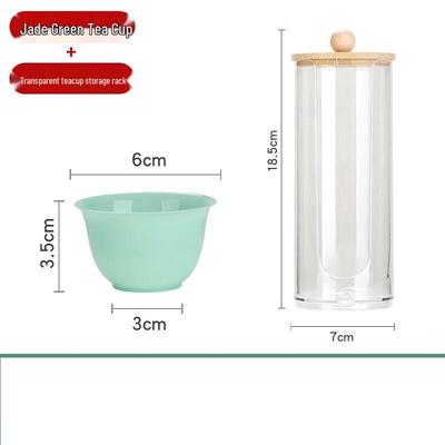 ZISIZ Disposable Emerald Green Imitation Jade Tea Cups