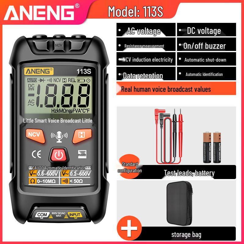 Hochpräzises digitales Smart-Multimeter für Elektriker mit Sprachansage und multifunktionalen Merkmalen