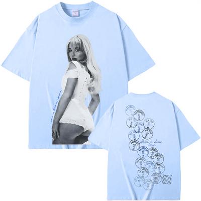 Short N' Sweet Adore Me Residency T-Shirt Sabrina Carpenter's Same Style Tee-shirt Round Neck High Quality 100% Cotton Tops