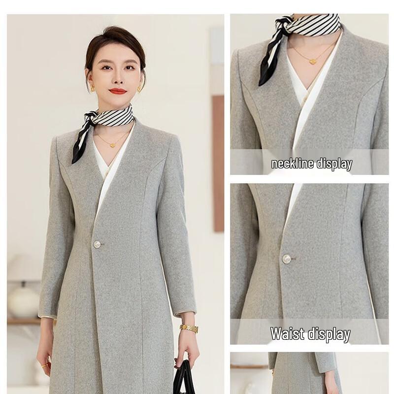 Women's Professional Wool Blend Mid-Length Coat