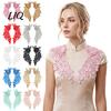 Fairy Style Clothing Decor 2Pcs Embroidery Patches for Wedding Dress, Water-soluble Lace Applique, Floral Bridal Gown Patch Motif Sew On Sticker, DIY