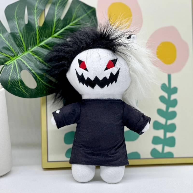 Zxc Cat Plush Halloween Black And White Grinning Cat Stuffed Toy 27cm/10.62in Height