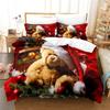 Santa Claus Bedding Set Duvet Cover New Year Gift Quilt Cover Boys Girls Bed Set Christmas Decorations House Bedding Set