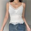 Lace Lace Splicing Pit Strip Deep Suspender Summer New Women's Clothing Exposed Navel Sexy Slim Fit Small Vest