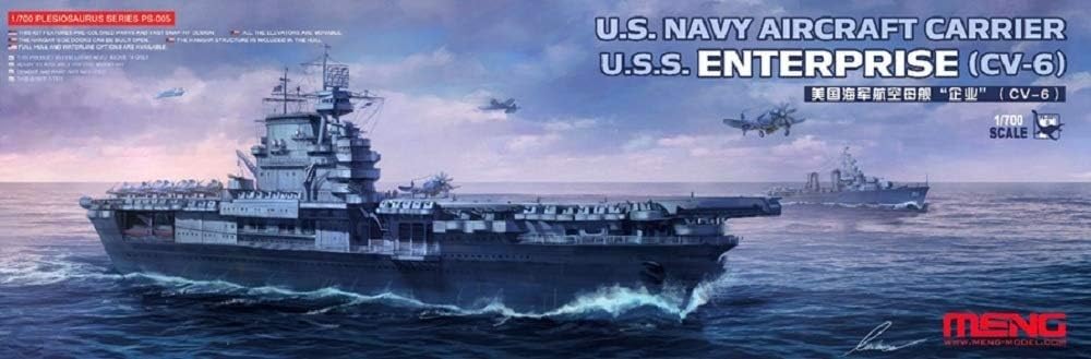 MENG Model letadlové lodi US Navy Enterprise Plastový model MPS005 1/700 CV-6