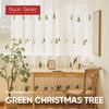 1PC Nuan Series Embroidered Christmas Trees Sheer Transparent Tulle Sheer Curtain Window Drapes For Living Room Home Decor Christmas Decor