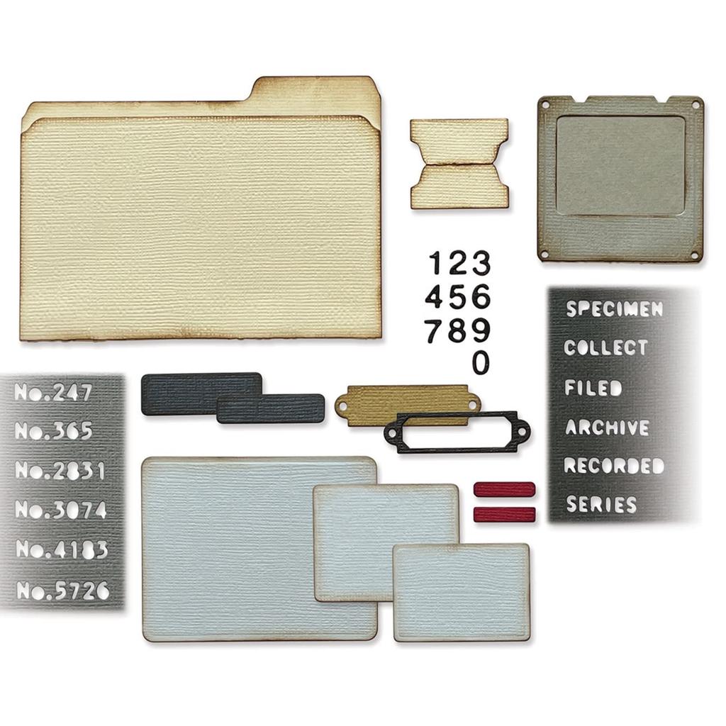 Sizzix Thinlits Die Set 54PK Specimen by Tim Holtz Authentic Japanese Product - [665930]