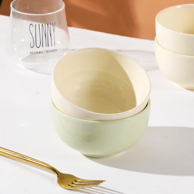 Set of 10 Creamy Ceramic Rice Bowls - Creative, Versatile, and Stylish for 2024