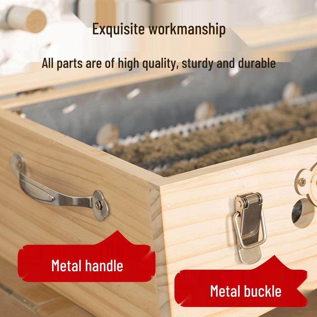 Solid Wood Moxibustion Box: Large, Temperature-Controlled for Full-Body Use on Back and Abdomen