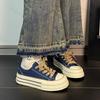 Damen Plateau-Canvas-Schuhe Frühjahrsmode Schnürung Bequem Lässig Klobige Sneaker Trendig Outdoor Vielseitig Flache Schuhe