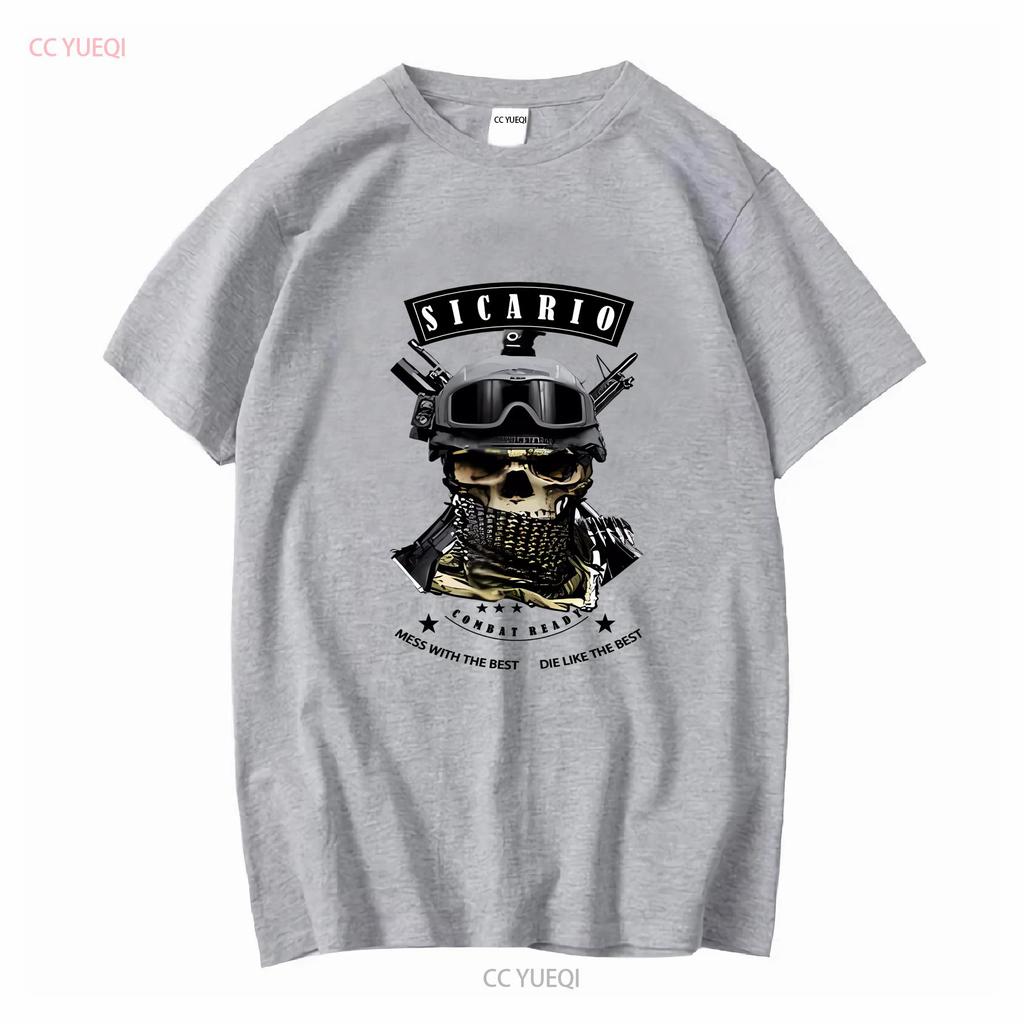 Military Stealth Sicario Assassin T Shirt Pablo Escobar El Chapo Sinaloa Cartel long or short sleeves vintage Washed Unisex