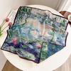 Summer new double-sided velvet scarf air-conditioned room with shawl women travel photo thin sunscreen 61 small square scarf