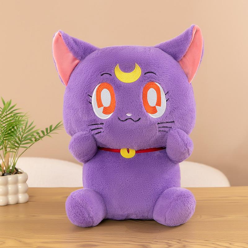 

Girl moon cat plush toy wholesale doll machine boutique gift pendant jewelry video game city creative doll 23CM 0.17KG фіолетовий
