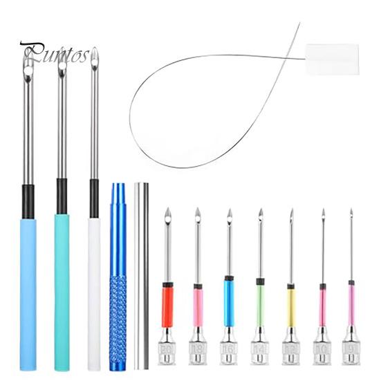 

Набор игл для вышивки Полный набор игл для вышивки с нитевдевателем Иглы из нержавеющей стали с деревянной ручкой для взрослых начинающих DIY Craft C