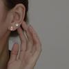 Small Hands and Feet Asymmetrical Summer Light Luxury High-end Korean Style Temperament Earrings