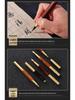 Retro Brass & Sandalwood Pocket Fountain Pen Set – Signature Calligraphy and Business Office Gift.