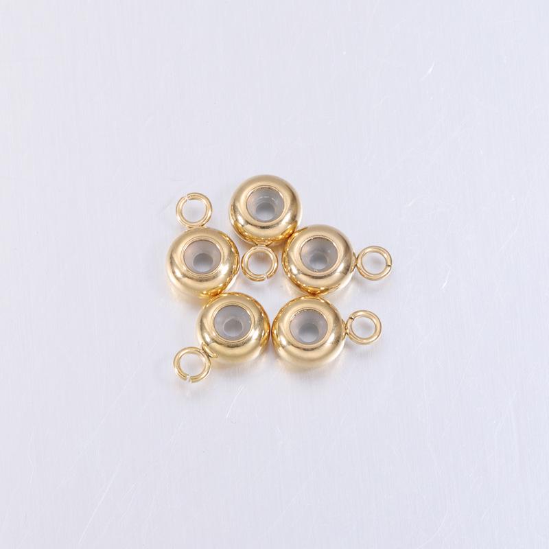 Acier Inoxydable Plaqué Or 18K Perles Ajustables pour Bijoux DIY: Bracelet, Collier, Positionnement d'anneau en silicone