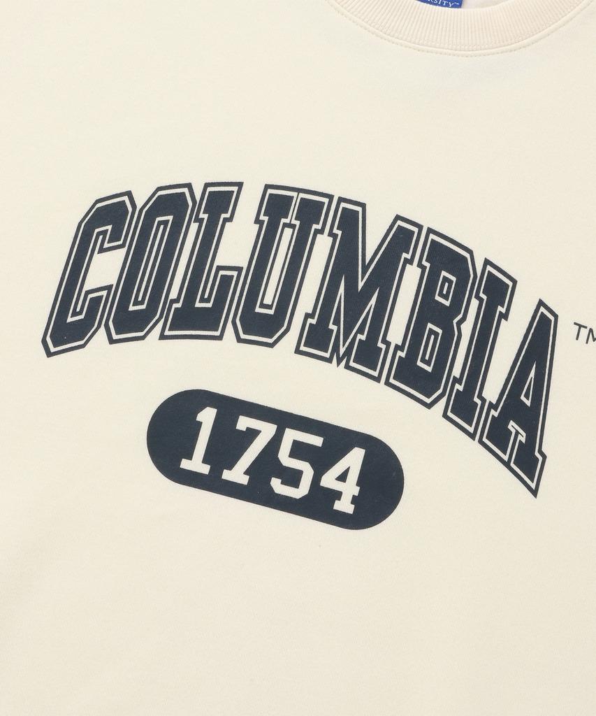 COLUMBIA UNIVERSITY 1754 Arch Logo Fleece Sweatshirts Cream