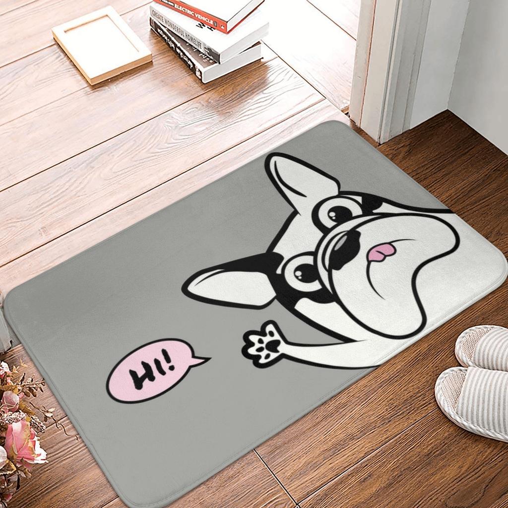 French Bulldog Doormat Anti-Slip Kitchen Bathroom Mat Living Room Floor Door Entrance Carpet Rug